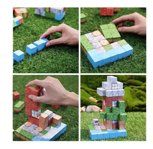 Set Constructie cu 80 Cuburi Magnetice