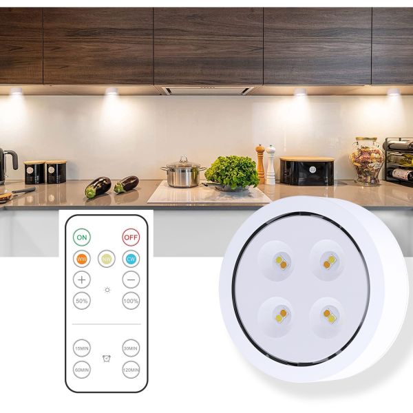Lămpi LED Inteligente 3 Culori – Cu Baterii și Telecomandă
